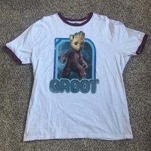 White Guardians of the Galaxy Groot T-Shirt